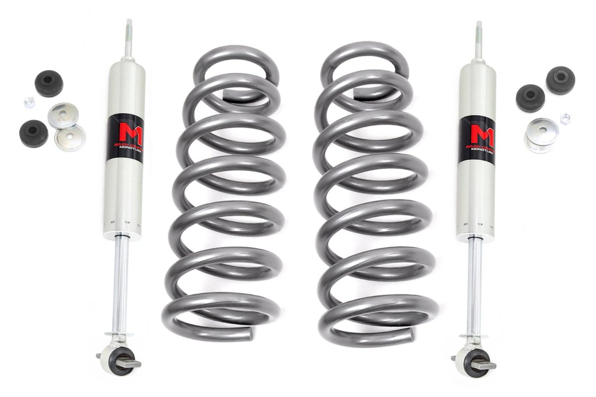 Ram 1500 Suspension Leveling Kit - Front - Rough Country - 2 Inch Level | M1 Shocks - '10-'18